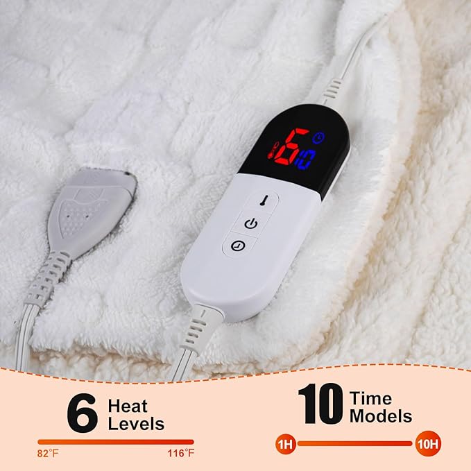 Electric Blanket Dual Control, Heated Blanket Flannel - Image 2
