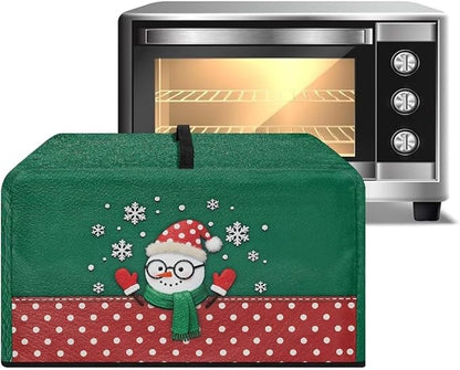 Microwave Oven Universal Dust Cover, Christmas Snowman Waterproof Polyester - Image 2
