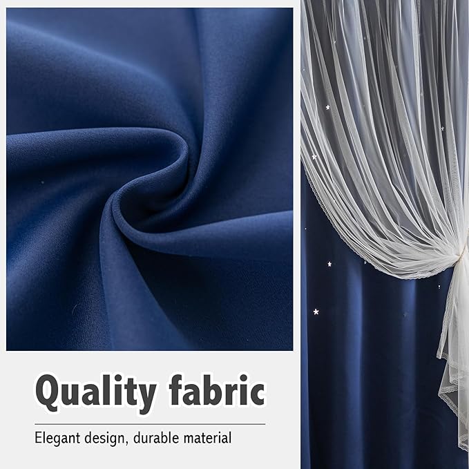 indistar Star Cutout Kids Window Blackout Curtains - Image 7