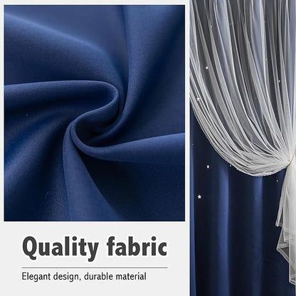 indistar Star Cutout Kids Window Blackout Curtains - Image 7