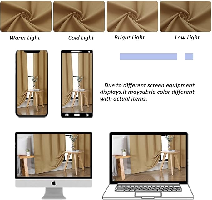 Gwine Kitchen Curtains for Small Window Treatment, Light Filtering Short Cafe - Image 7