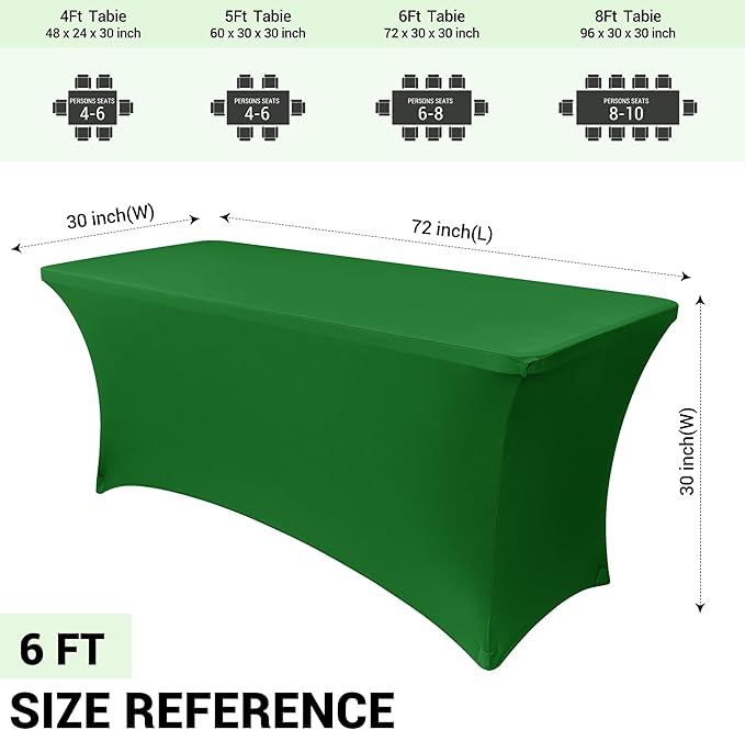 Obstal 6ft Stretch Spandex Table Cover - Image 4