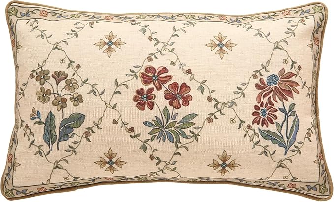 patdrea Designer Throw Pillow Covers, Rectangle Vintage Light Brown Linen by Welcometopatdrea