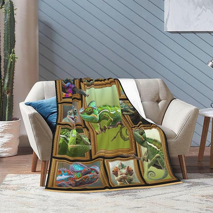Lizard Blanket Lizard Throw Blanket Flannel Stuff Merch Cozy Decor Fleece Plush - Image 7