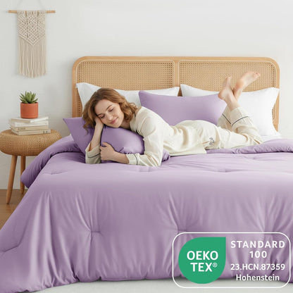 himeet full size comforter sets, 3 pieces with, close-up detail