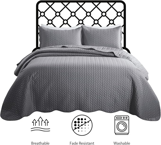 IR Imperial Rooms 8 Pack California King Quilt Bedding Set - Image 7