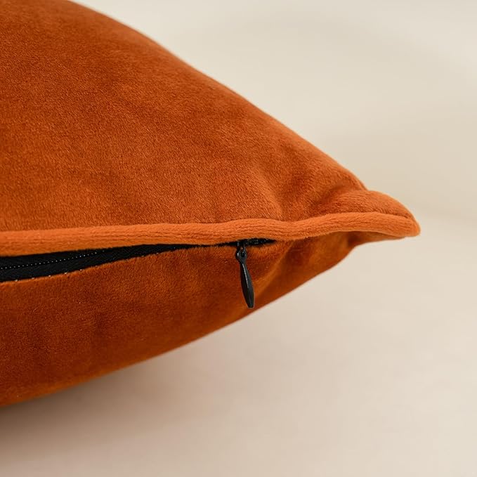 Yangest Orange Twigs Throw Pillow Cover Velvet Branches Velvet Cushion Case - Image 4