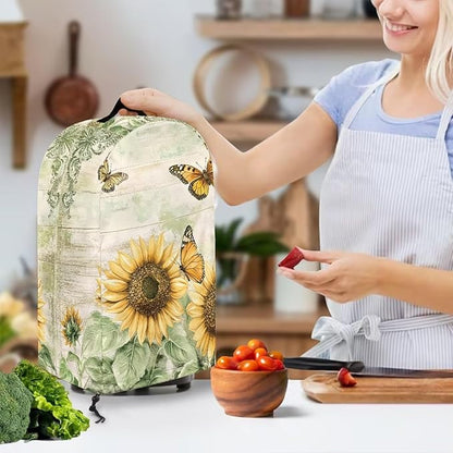 Sunflower Butterfly Art Blender Cover Turtle Mixer Hood Cover Dust Cover - Image 3