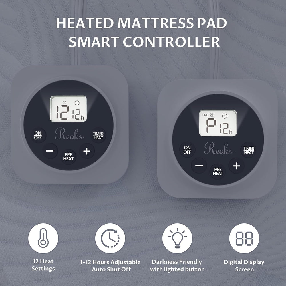 Heated Mattress Pad King, 3D Air Fabric, Preheat & Memory for Cold Winter