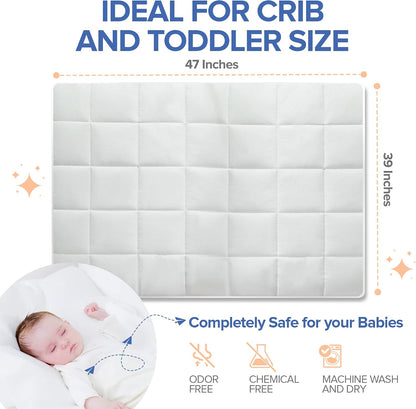 Continental Bedding Serenity Toddler Down Comforter 700 Fill Power White Down Duvet Insert 100% Cotton Shell White, 39x47