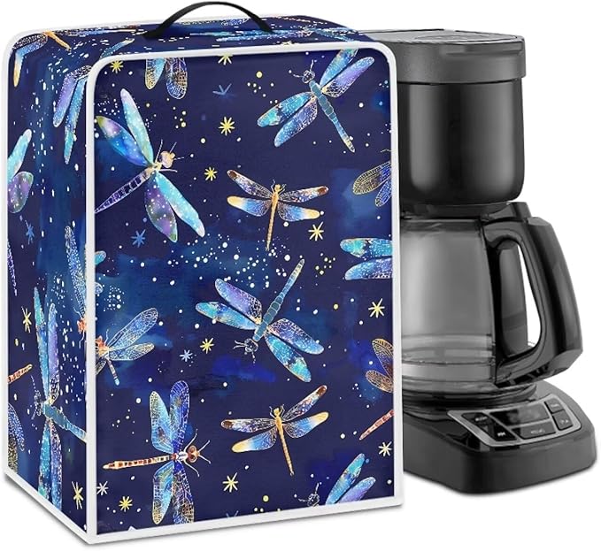Mumeson Dragonfly Pattern Coffee Maker Cover Fingerprint Protection Cover by Mumeson