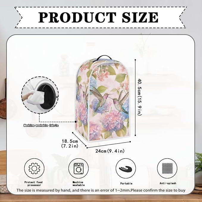 Hummingbird Kitchen Blender Cover Toaster Cover 2 Slice Washable Kitchen - Image 4