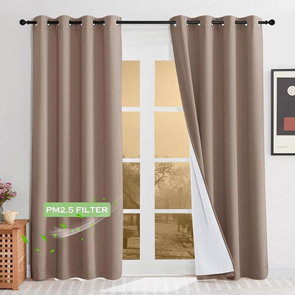 KGORGE 4-in-1 Soundproof Anti Dust 100% Blackout Curtains by KGORGE