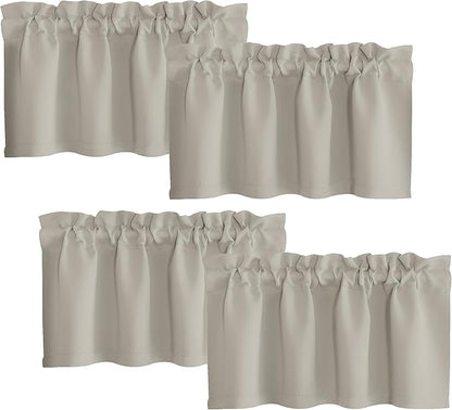NICETOWN 4 Panels Natural Kitchen Valance by NICETOWN