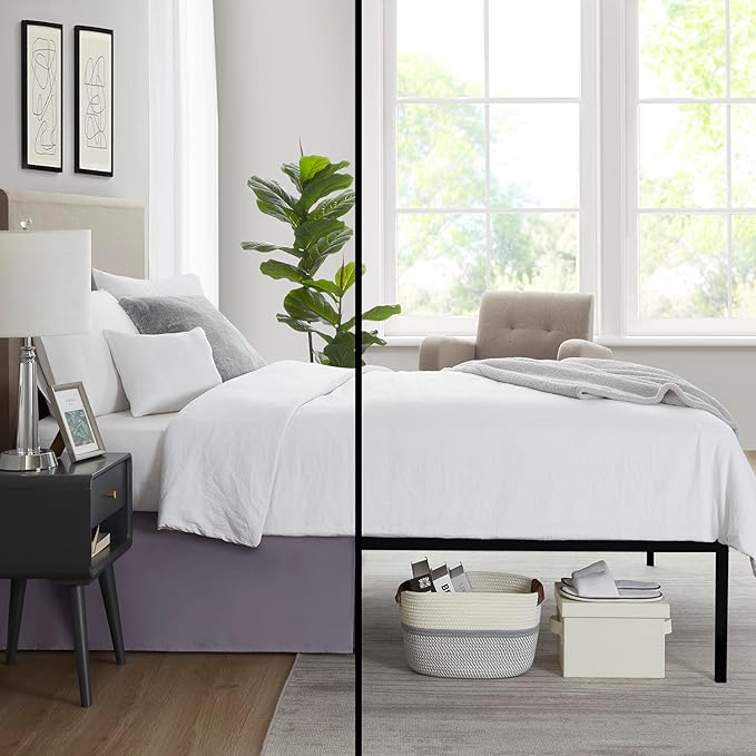 Nestl Grayish Purple Full Bed Skirt - Image 6