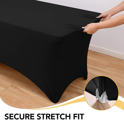 8-Pack Premium Black Spandex Tablecloths - Image 3