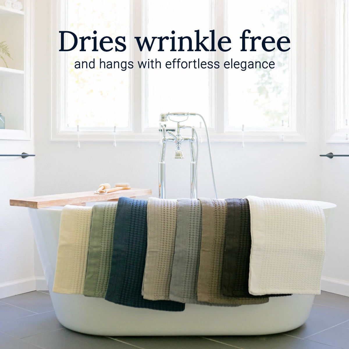 gilden tree waffle towels for bathroom luxury 100% on a desk or shelf