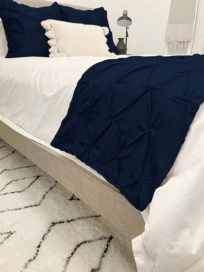 Bed Runner Set - 100% Pure Cotton 800 Thread Count - Luxury 1 Pinch Pleated Bed - Image 3