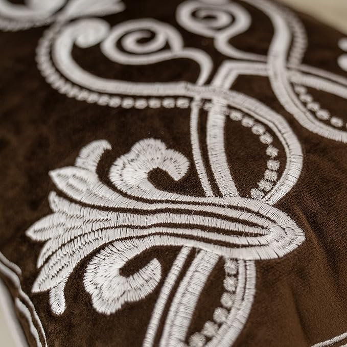 Aeckself European Floral Pillow Cover 12x20 Inch, Luxury Velvet Embroidered - Image 5