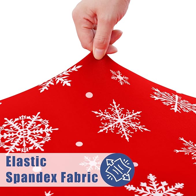 Round Spandex Christmas Tablecloth, Elastic Fitted Waterproof Tablecloths - Image 5