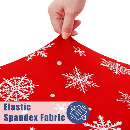 Round Spandex Christmas Tablecloth, Elastic Fitted Waterproof Tablecloths - Image 5