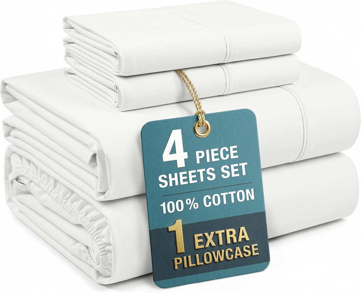 casa platino twin sheets set –100% cotton twin, main product view