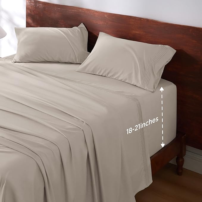 Bedsure Deep Pocket Twin Sheets Set by BEDSURE