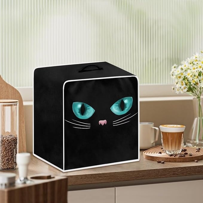 Mumeson Black Cat Coffee Maker Cover Kitchen Stand Mixer or Coffee Maker Covers - Image 6