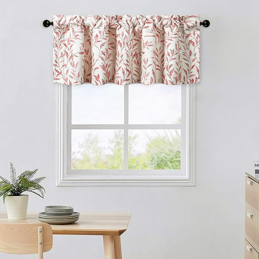 Leeva Printing Red Leaves Window Valances by Leeva