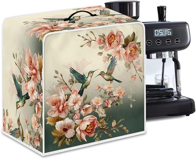 Coffee Maker Cover Protector Hummingbird Floral Kitchen Appliance Dust Cover by Unknown