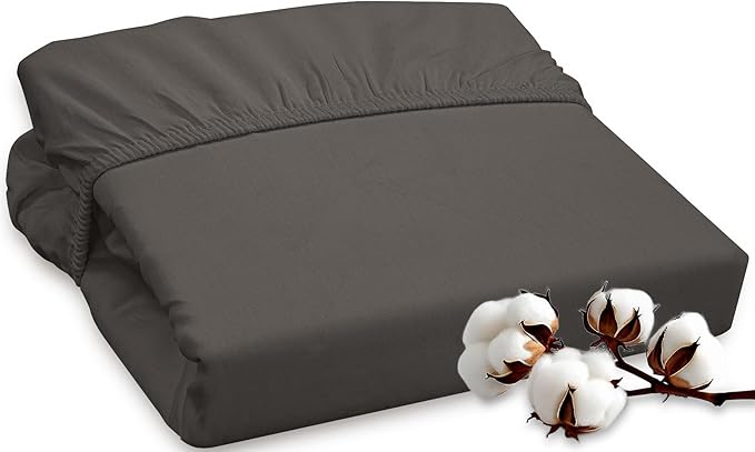 ROYALE LINENS 300 Thread Count 100% Long Staple Combed Cotton Fitted Sheet Full by ROYALELINENS