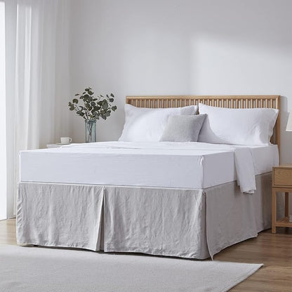 Simple&Opulence Premium Linen Bed Skirt Basic Style 18 inch Tailored Drop Dust by SimpleOpulence