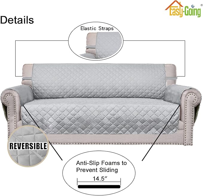 Easy-Going Reversible Loveseat Couch Cover - Image 3