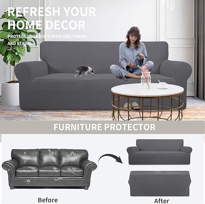 Easy-Going Stretch Loveseat Slipcover 1-Piece Sofa Cover Furniture Protector - Image 4