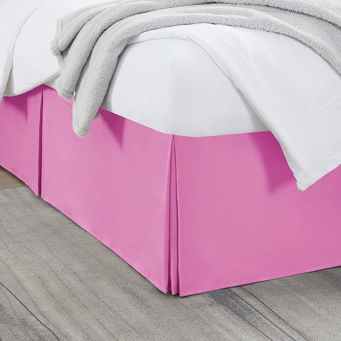 Nestl Light Pink Twin XL Bed Skirt by Nestl