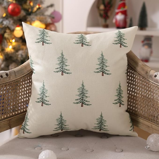 DFXSZ Christmas Pillow Covers 18x18 inch Set of 2 Christmas Tree Decorative - Image 2