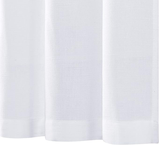 jinchan Linen Kitchen Curtains and Valance Set Tier Curtains 36 Inch Length - Image 7