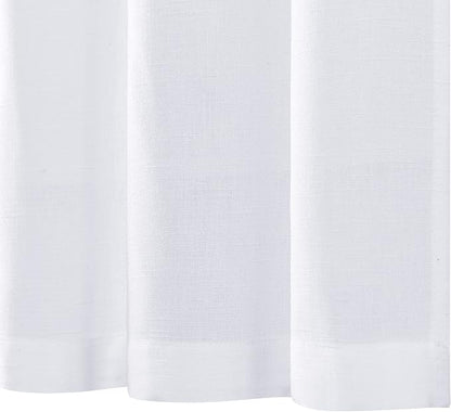 jinchan Linen Kitchen Curtains and Valance Set Tier Curtains 36 Inch Length - Image 7