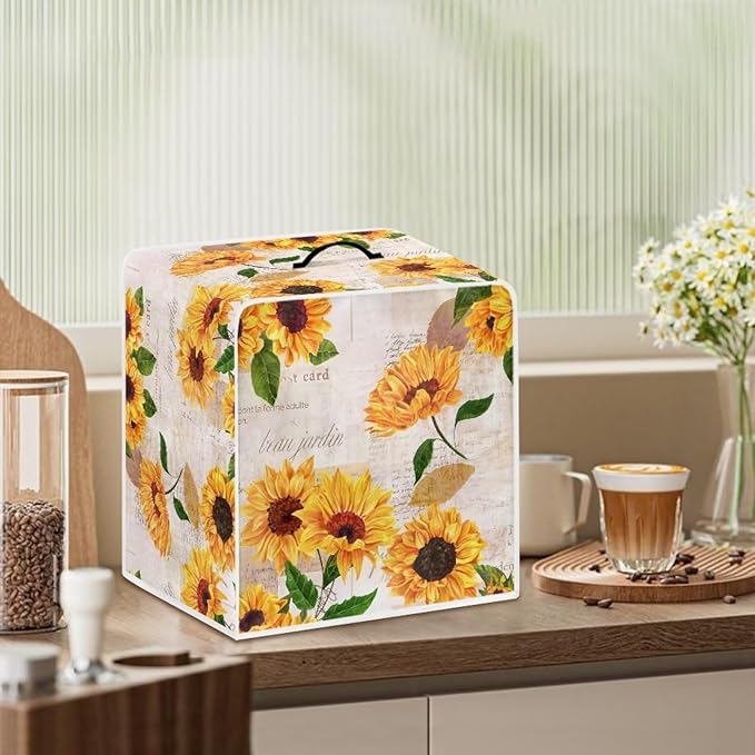 Mumeson Vintage Sunflower Coffee Maker Blender Dust Protection Washable - Image 6