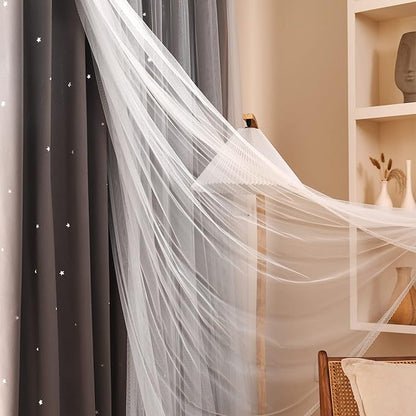 Kinryb Kids Star Curtains 45 Inch Short - Image 3