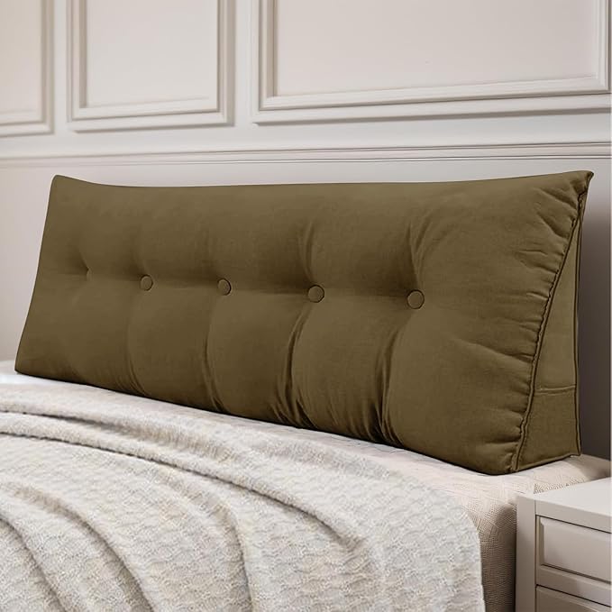 Headboard Pillow Queen, Large Triangular Wedge Headboard Pillow by DANGHOOGYFurnitureCushions