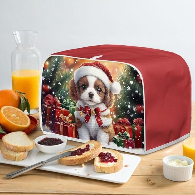 ZFRXIGN Christmas Puppy Dog Toaster Cover 4 Slice Toaster Dust Cover Small - Image 4