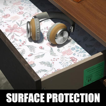 Floral Drawer and Shelf Liner for Cabinets, Non-Adhesive and Strong Non-Slip - Image 4