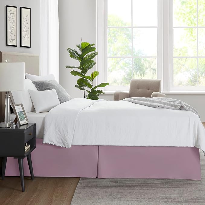 Nestl Dusty Purple Full XL Bed Skirt - Image 7