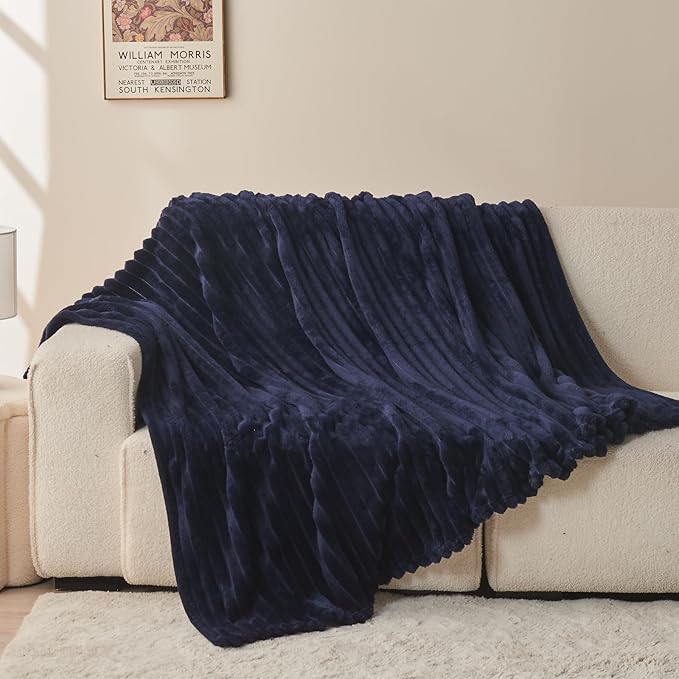 NEWCOSPLAY Super Soft Throw Blanket Dark Navy Premium Silky Flannel Fleece 3D - Image 8