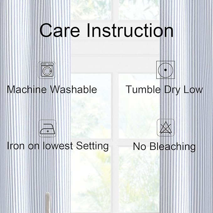 July Joy Cotton Vanlance Curtains 18 Inches Long Country Kitchen Curtains Tab - Image 7
