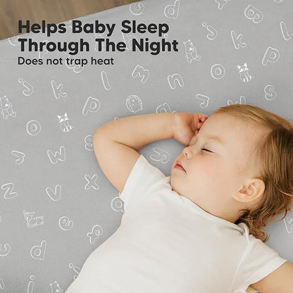 2-Pack Mini Crib Sheets Fitted - Image 5