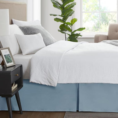 Nestl Stone Blue Bed Skirt King Size - Image 3