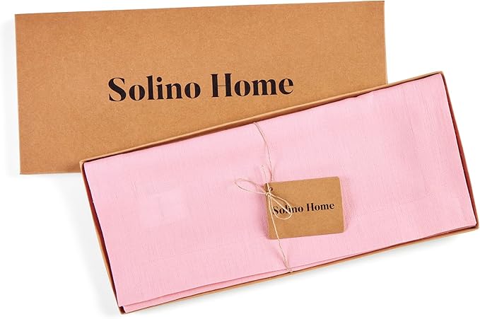 Solino Home Linen Pink Lemonade Table Runner 120 Inches Long - Image 5