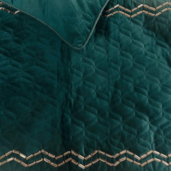 The HomeCentric King Queen Twin Teal Blue Designer CA King 86"x18" Bed Runner - Image 4
